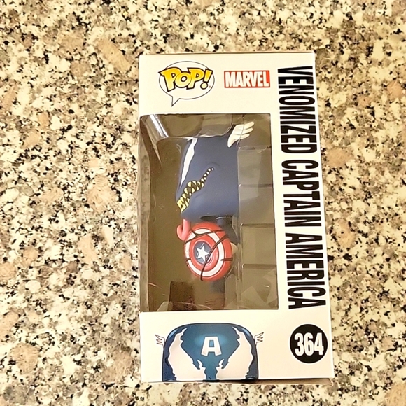 Funko Pop Marvel Venomized Captain America # 364 Bobble-Head - Picture 4 of 5